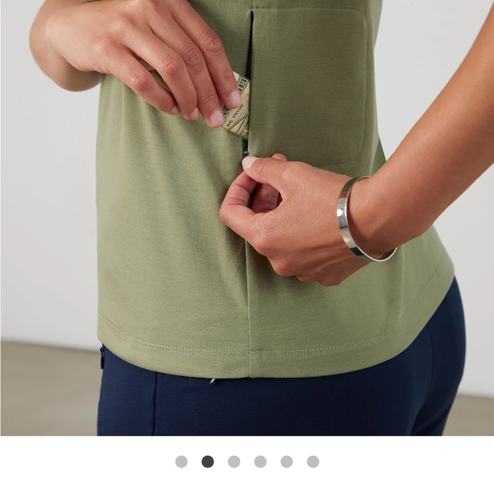 Bluffworks Green Sleeveless Cowl Neck Top Nwt — image 2 of 8